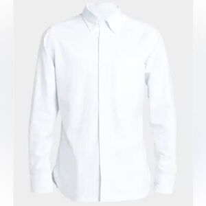 BERGDORF GOODMAN Tailored Fit White Men's Shirt Size M